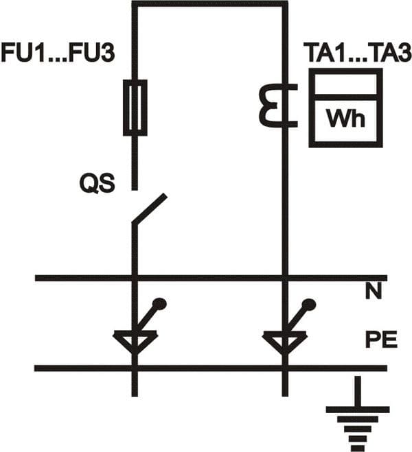 Принципиальная однолинейная схема ИВРУ-1-100-54У2 с выводами под счетчик